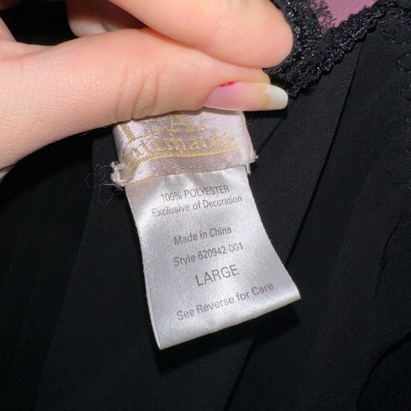 Navy and black lingerie top - Picture 3 of 4